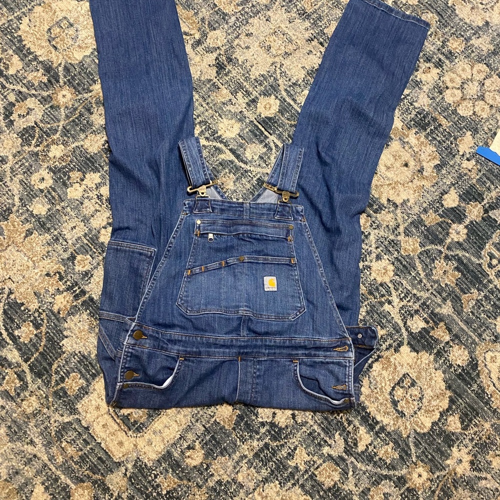 Carhartt Blue Denim Bib Overalls